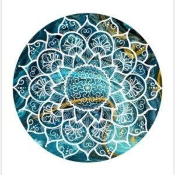 Modern minimalist mandalas white doodle art print - Picture 2 of 3